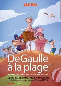 De Gaulle am Strand Poster