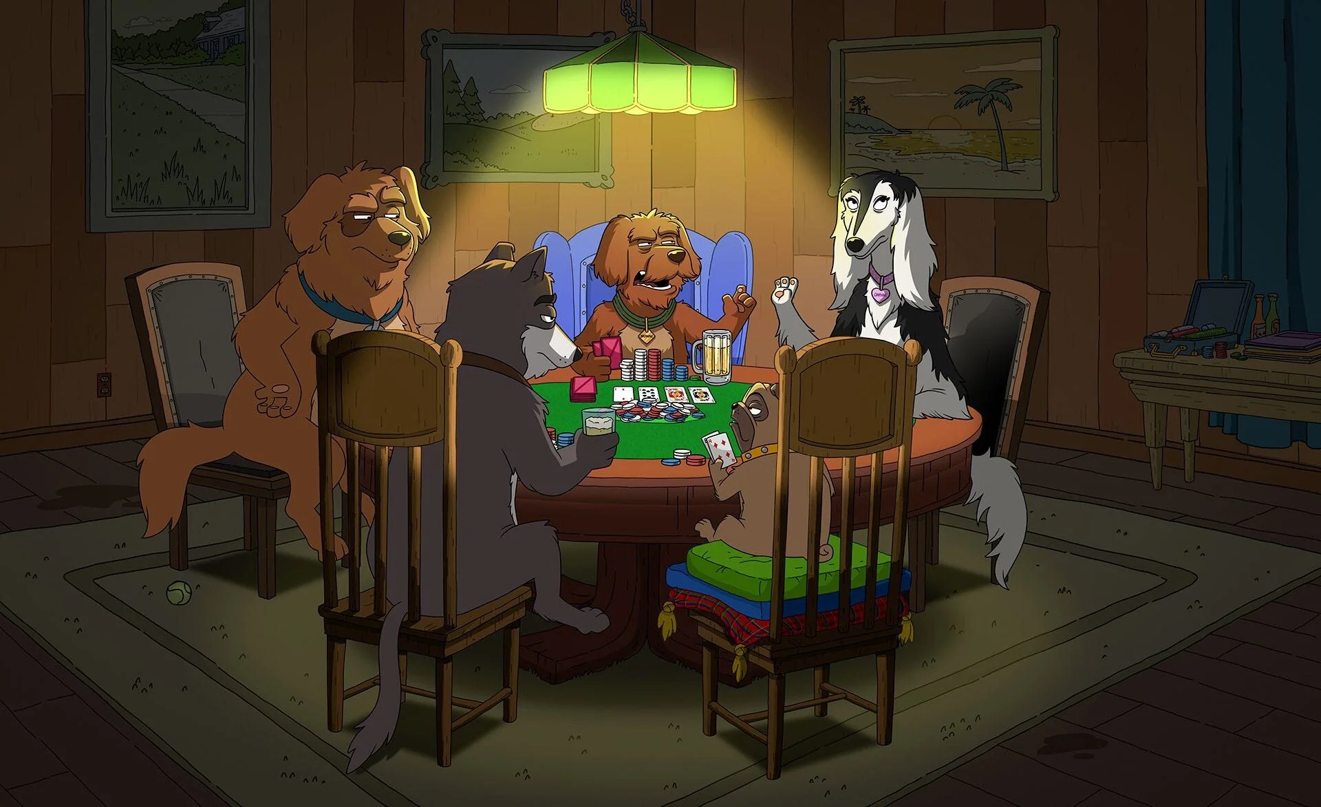 Dogs Playing Poker